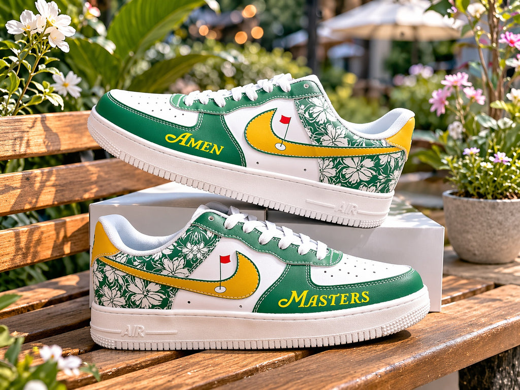 Augusta Golf Masters Custom Sneaker Shoes, Custom Golf Shoes Masters , Golf Shoes, Golf Sneaker SHGTP16