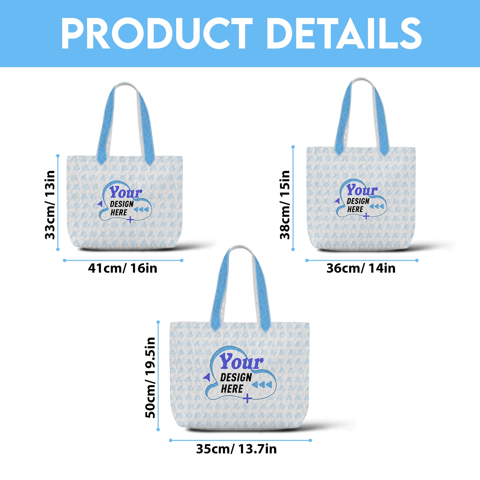 Personalized Golf Quilt Tote Bag, Custom Name Golf Shoulder Bag, Quilted Tote for Golf Lover, Cute Golf Gift for Her QTTB02