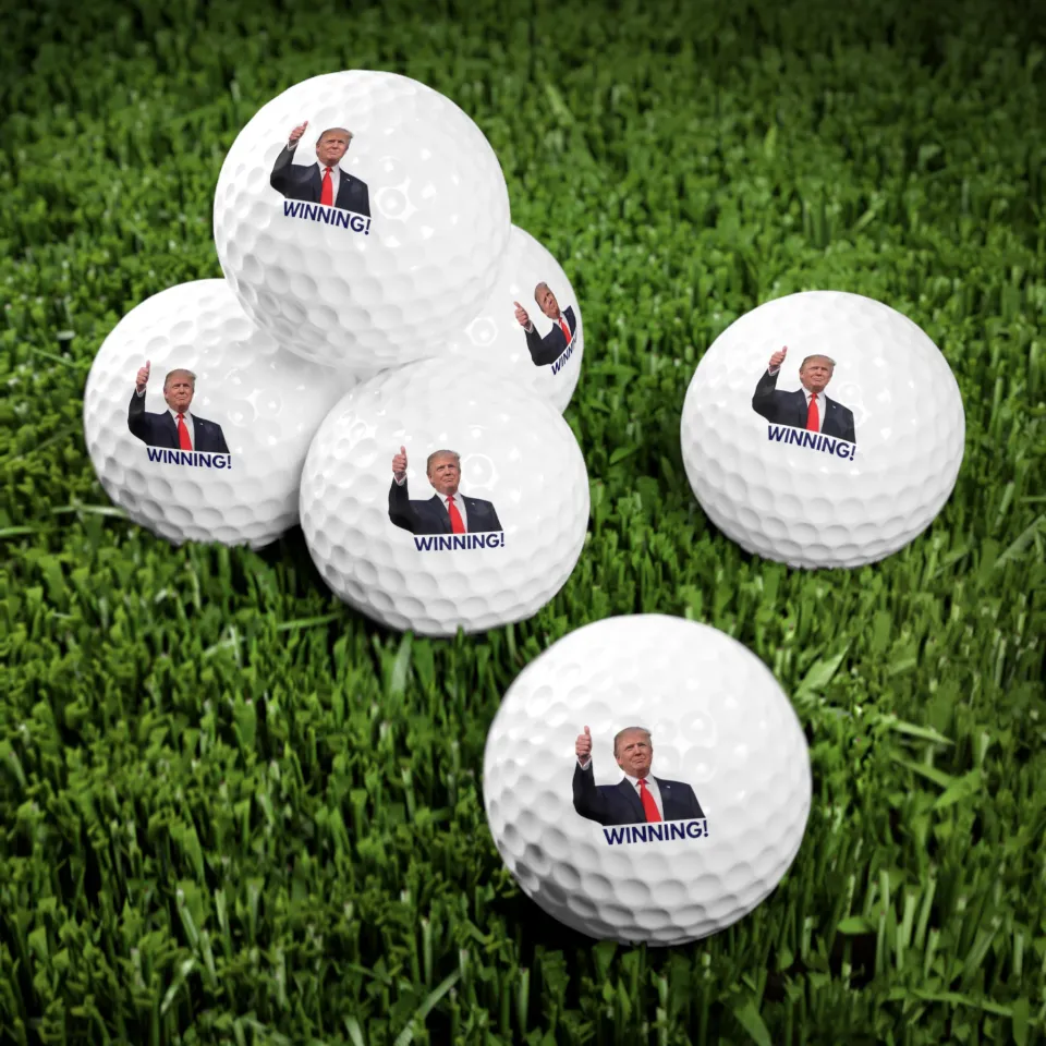 Donald Trump Victory Golf Balls - "WINNING!" Slogan Print - Republican Gift for Him