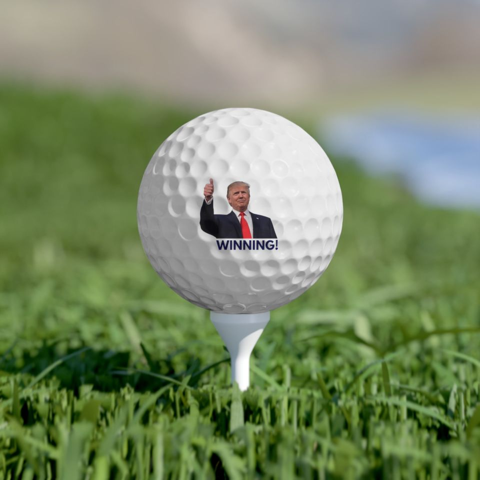 Donald Trump Victory Golf Balls - "WINNING!" Slogan Print - Republican Gift for Him