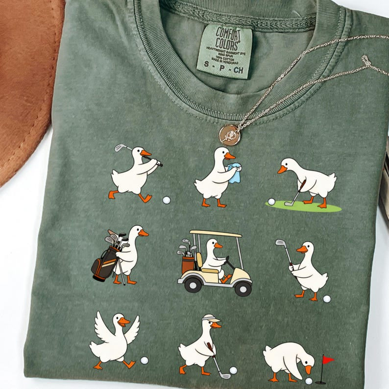 Funny Golf Goose Comfort Shirt, Goose Golf Tee Comfort Colors, Funny Golfer Gift, Golf Lover Shirt, Gift for Golfer Mom Dad CF13