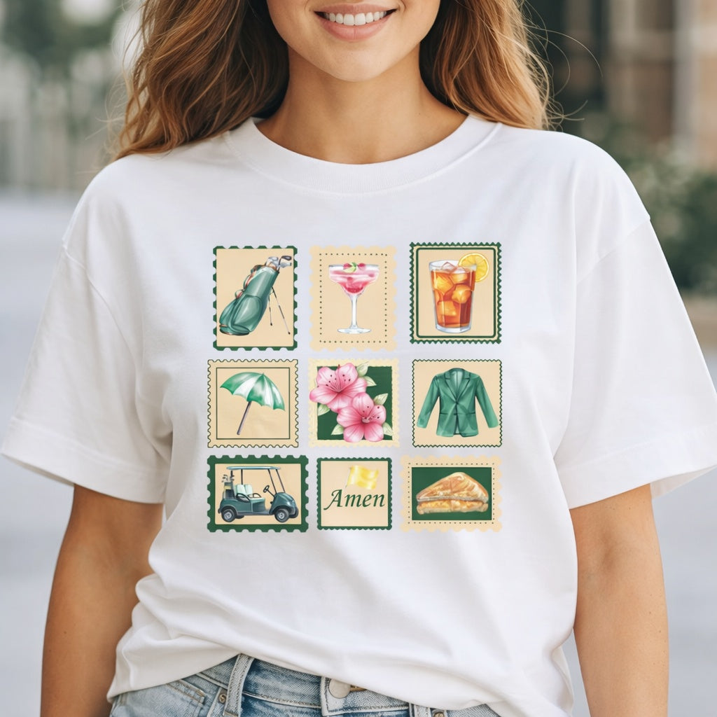 Masters Golf Shirt, Golf Tournament Graphic Tee, Augusta Golf T-shirt Golf Lover Gift, Amen Corner Golf Shirt, Spring Golf Outfit SGTP09