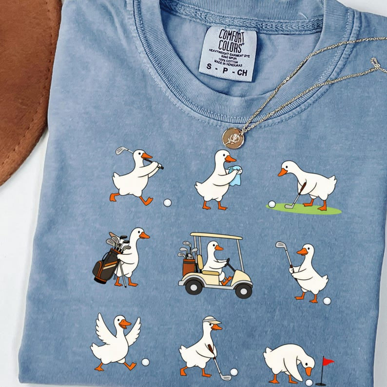 Funny Golf Goose Comfort Shirt, Goose Golf Tee Comfort Colors, Funny Golfer Gift, Golf Lover Shirt, Gift for Golfer Mom Dad CF13