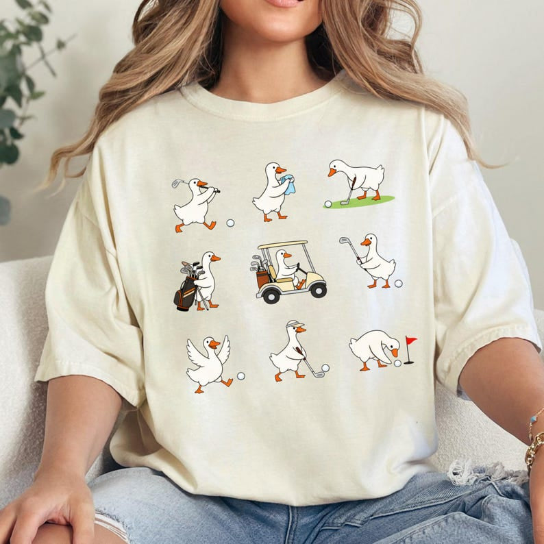 Funny Golf Goose Comfort Shirt, Goose Golf Tee Comfort Colors, Funny Golfer Gift, Golf Lover Shirt, Gift for Golfer Mom Dad CF13