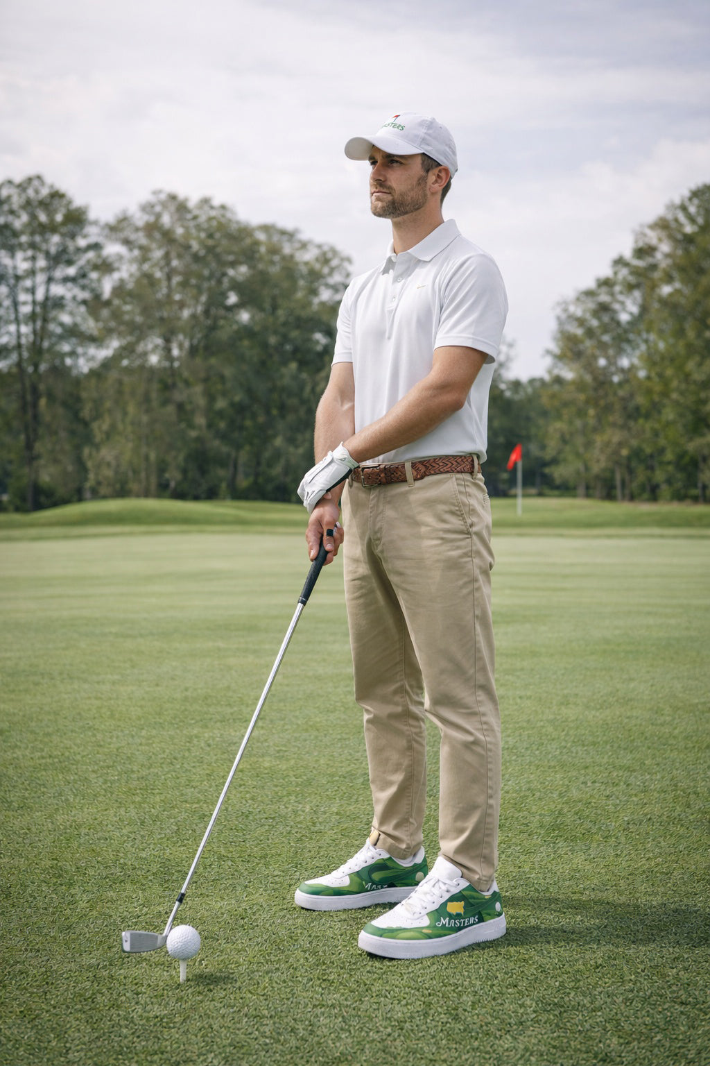 Masters Inspired Custom Golf Sneakers, Green Fairway Golf Shoes, Golf Inspired Shoes, Golf Footwear SHGTP06