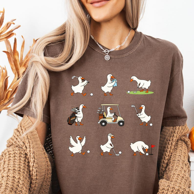 Funny Golf Goose Comfort Shirt, Goose Golf Tee Comfort Colors, Funny Golfer Gift, Golf Lover Shirt, Gift for Golfer Mom Dad CF13