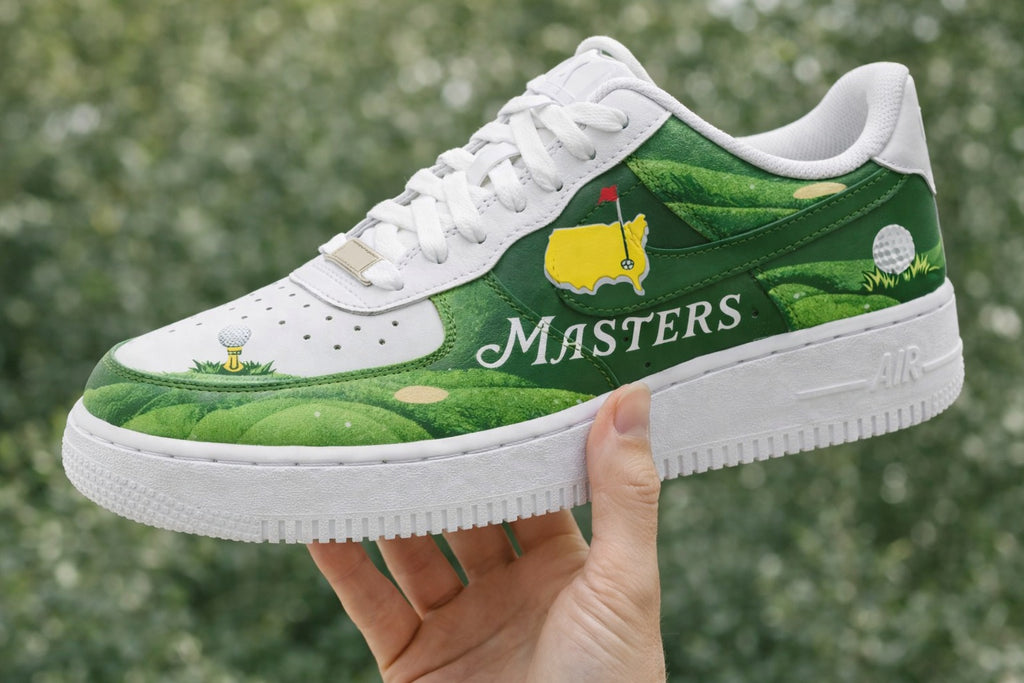 Masters Inspired Custom Golf Sneakers, Green Fairway Golf Shoes, Golf Inspired Shoes, Golf Footwear SHGTP06
