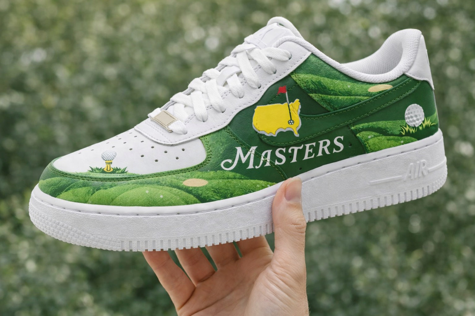 Masters Inspired Custom Golf Sneakers, Green Fairway Golf Shoes, Golf Inspired Shoes, Golf Footwear SHGTP06