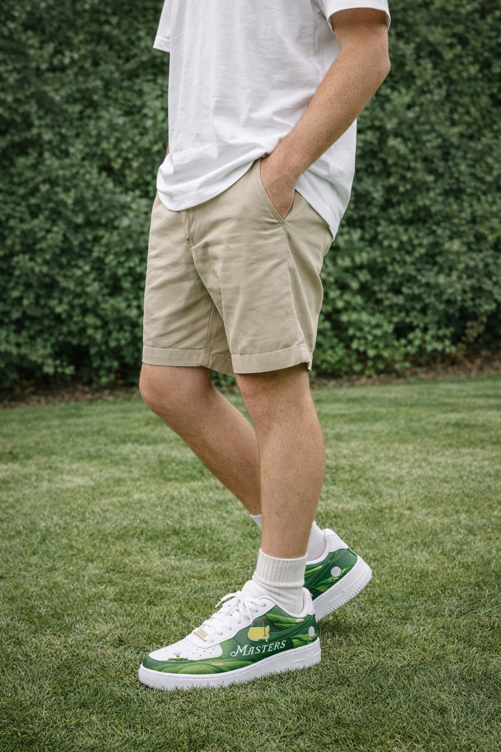 Masters Inspired Custom Golf Sneakers, Green Fairway Golf Shoes, Golf Inspired Shoes, Golf Footwear SHGTP06