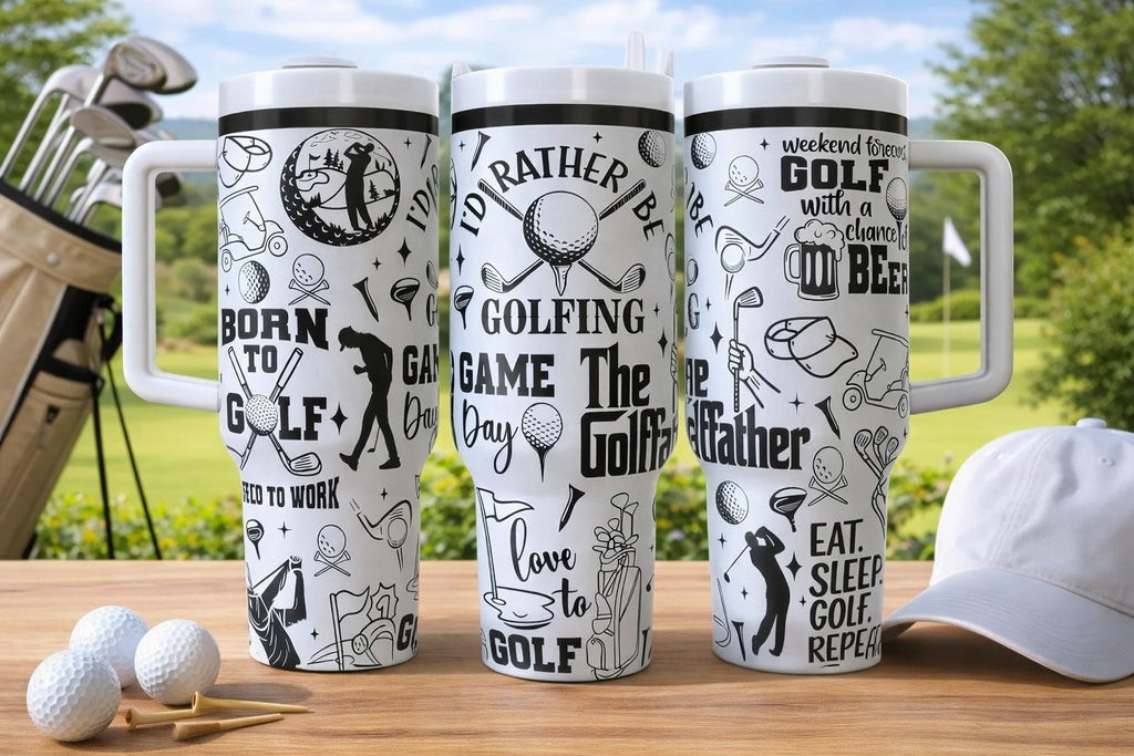 Life is Full Off Important Choices Golf Tumbler 40oz, Custom Funny Golf Tumbler, Printed Golf Tumblers With Handle, Mug Gift, Travel Cup TBGTP08