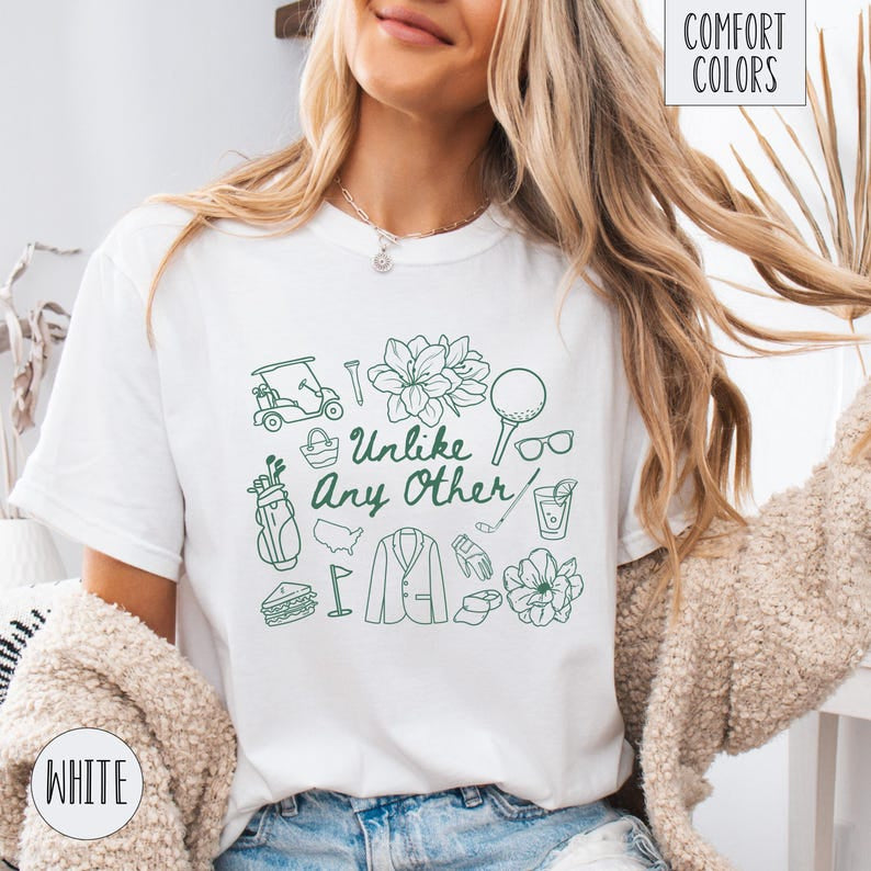 Masters Golf Art Shirt, Golf Tournament Shirt, Golf Birthday Party Shirt, Golf Par Tee Shirt, Women Golf Shirt , Outfit Golfer Gift CF12