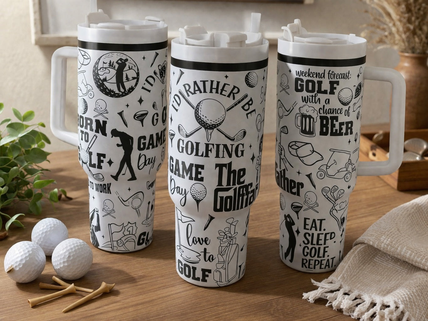 Life is Full Off Important Choices Golf Tumbler 40oz, Custom Funny Golf Tumbler, Printed Golf Tumblers With Handle, Mug Gift, Travel Cup TBGTP08
