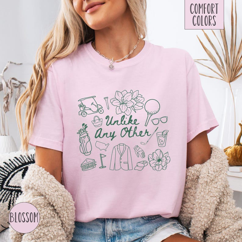 Masters Golf Art Shirt, Golf Tournament Shirt, Golf Birthday Party Shirt, Golf Par Tee Shirt, Women Golf Shirt , Outfit Golfer Gift CF12