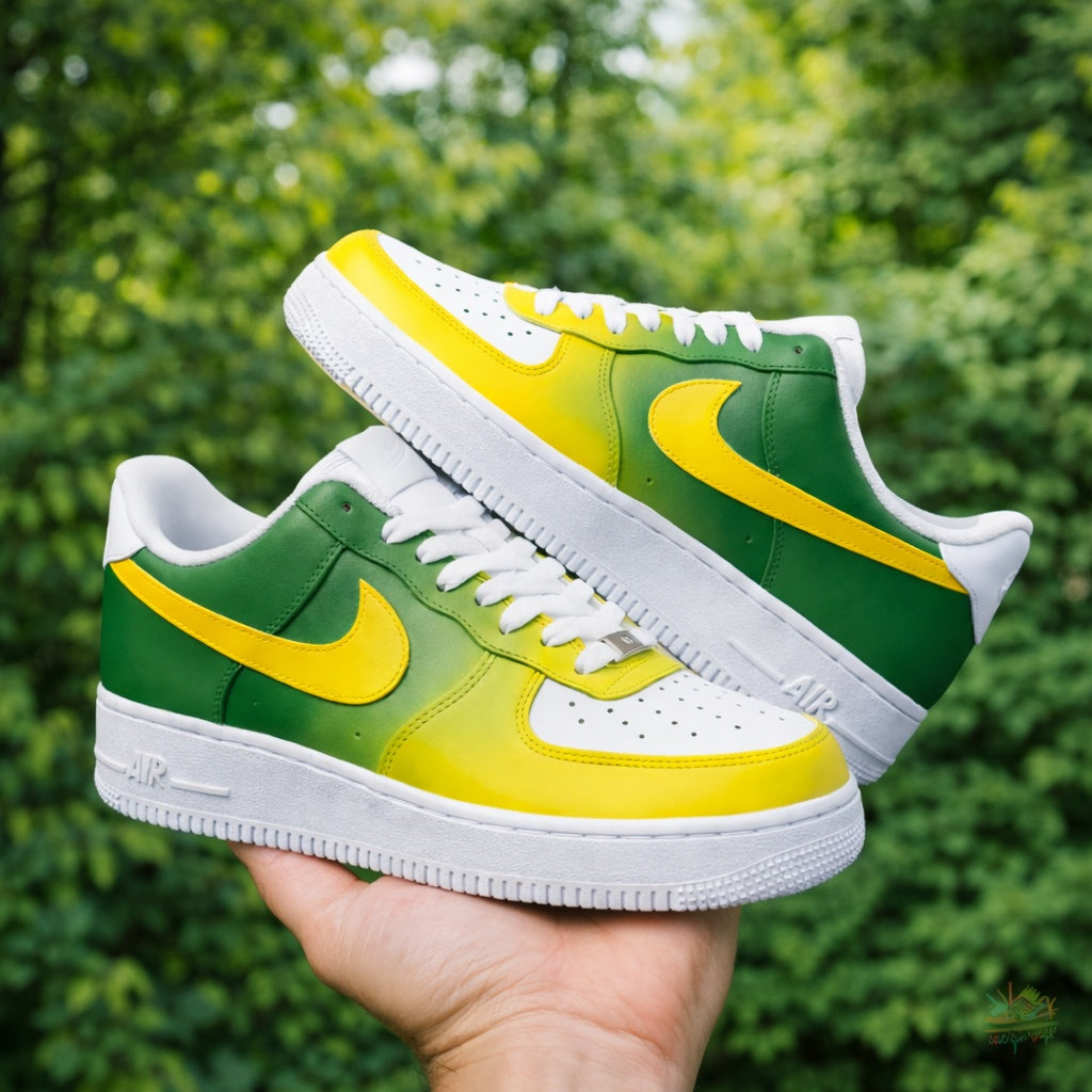 Custom Golf Course Style Sneakers, Ombre Effect Golf Shoes for Men & Women, Custom Golf Shoes, Unique Gift for Golf Lover SHGTP03