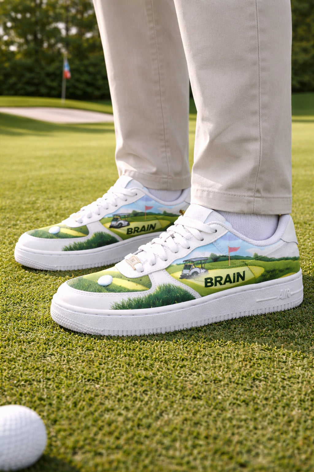 Custom Golf Course Style Sneakers, Personalized Golf Shoes for Men & Women, Custom Golf Shoes, Unique Gift for Golf Lover SHGTP02