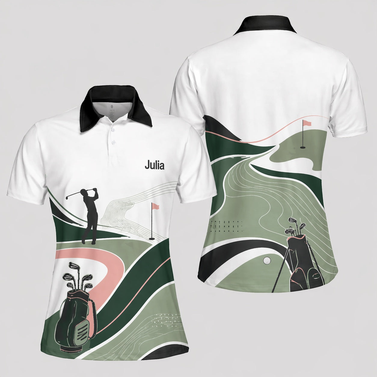 Personalized Golf Course Polo Shirt, Green Course Golf Shirt, Unisex Summer Golf Polo Shirt, Short Sleeve Golf Shirt, Polo for Golfer PLN01