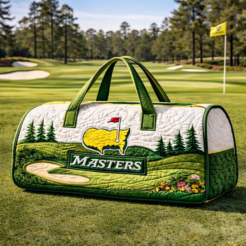 Custom Golf Masters Quilted Duffle Bag, Camper Bus Travel Weekender Bag, Best Duffle Bags, Golf Bag, Sport Bag Gift GDQ01