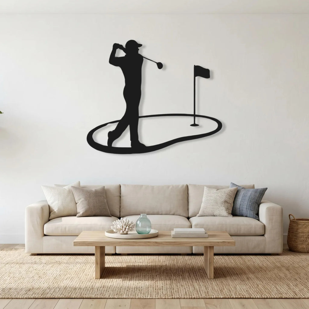 Golf Metal Wall Art – Golfer Silhouette Decor for Man Cave or Office Zeki Gözel. MWAGTP14