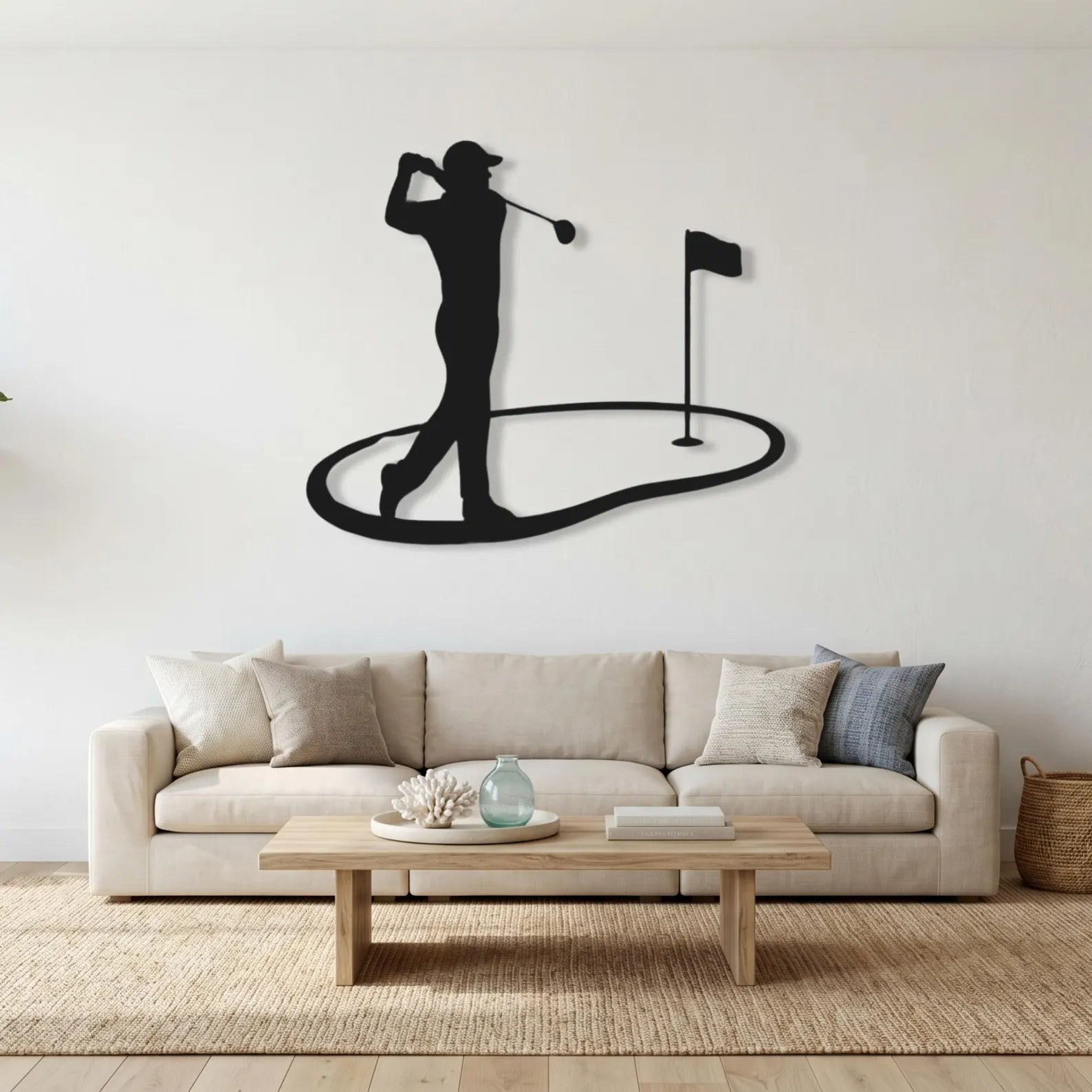 Golf Metal Wall Art – Golfer Silhouette Decor for Man Cave or Office Zeki Gözel. MWAGTP14