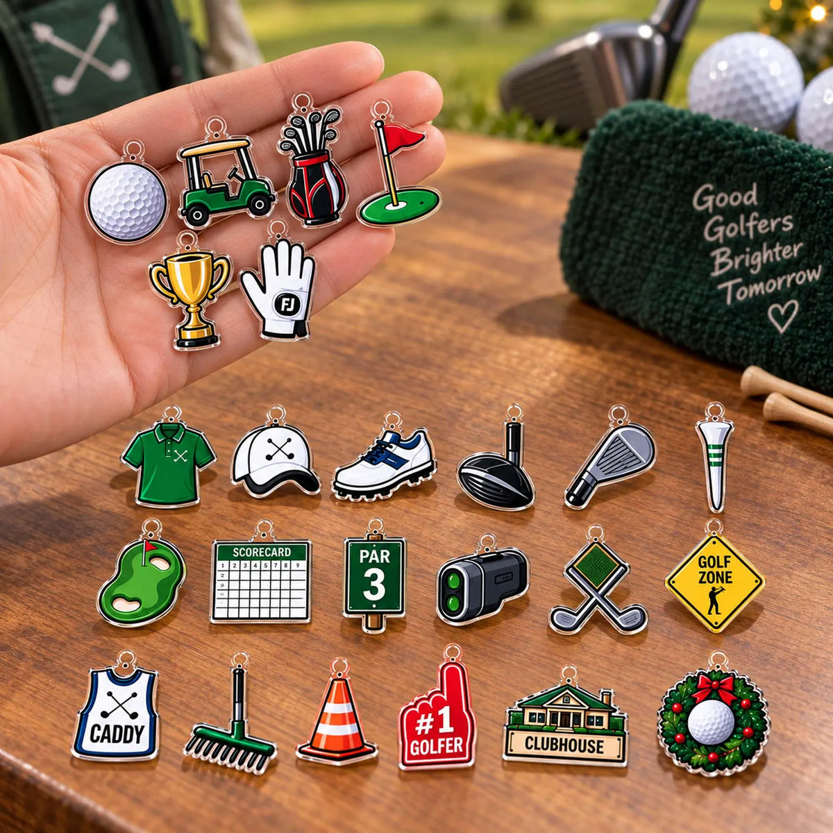 Personalized Golf Advent Calendar 2026, Custom Golf Blind Box Gift for Men Dad, 24 Day Christmas Countdown with Golf Tokens, Xmas Countdown. ACGTP06