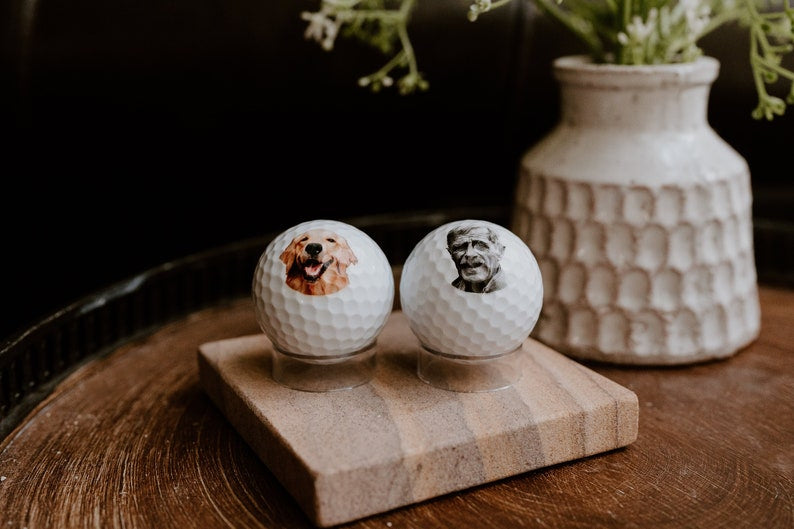 Personalized Photo Golf Balls, Funny Custom Name Photo/Pet Golf Balls, Prank Golf Gift for Him CTGB02