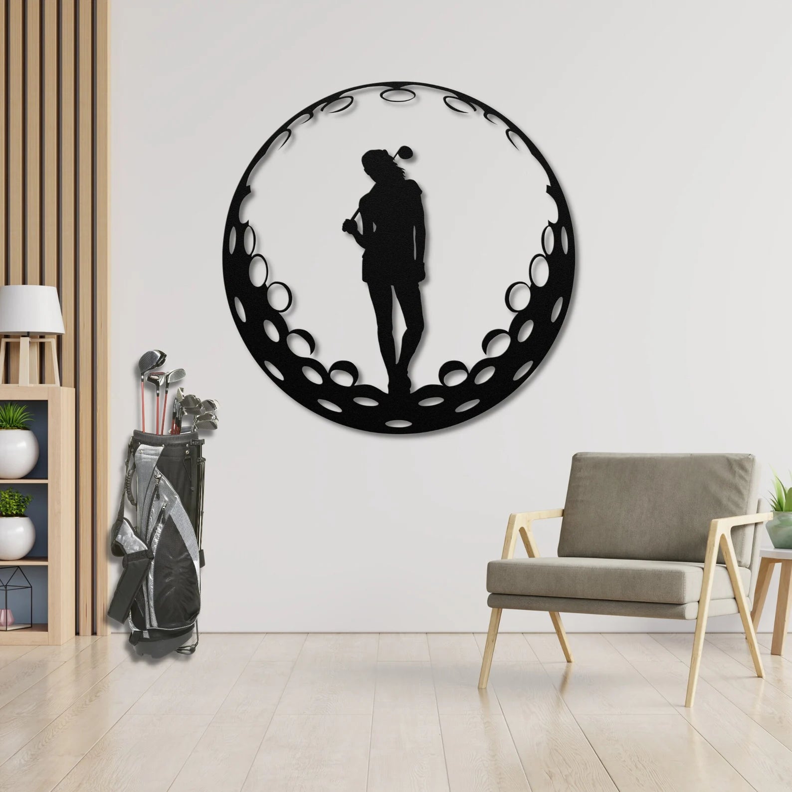 Golfer Metal Sign, Golf Art for Wall, Gifts for Golf Lovers, Golf Gifts for Her, Golfer Gifts, Golf Wall Decor, Gifts for Golfers Iris Moran. MWAGTP03