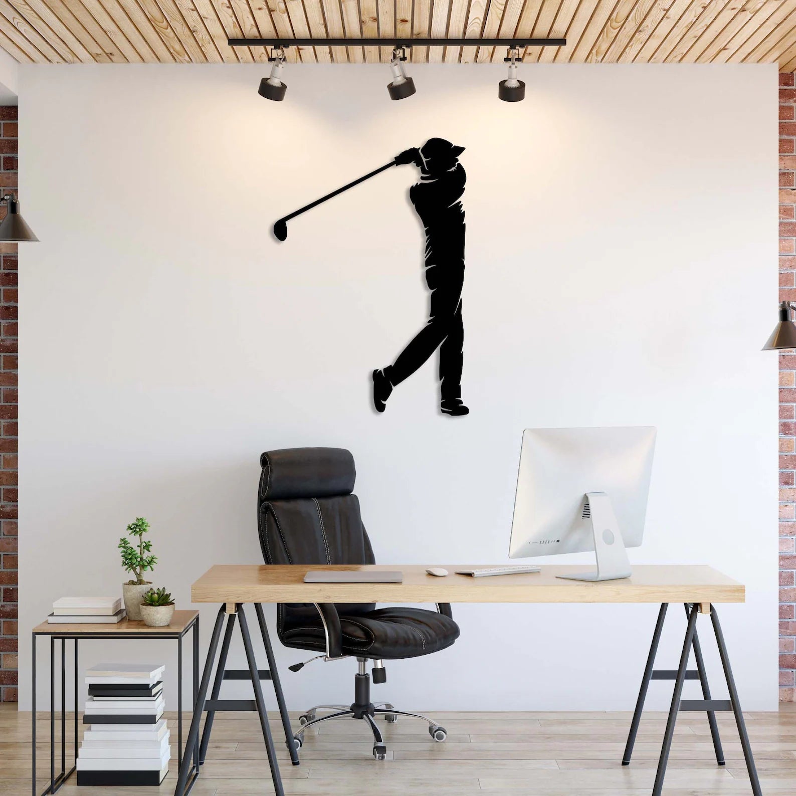 Golf Swing Metal Wall Art: Golfer Gift, Man Cave Decor Sam. MWAGTP04