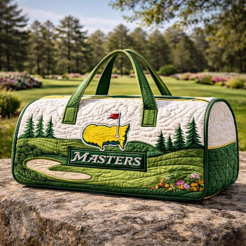 Custom Golf Masters Quilted Duffle Bag, Camper Bus Travel Weekender Bag, Best Duffle Bags, Golf Bag, Sport Bag Gift GDQ01
