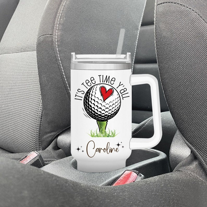 Golf Tumbler 40oz, Custom Golf Tumbler, Golf Club Tumblers, Golf Tournament Tumblers, Printed Golf Tumblers With Handle, Mug Gift, Travel Cup TBGTP14