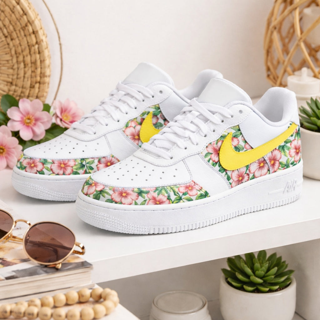 Flower Floral Golf Sneakers, Golf Shoes for Her, Custom Golf Shoes, Unique Gift for Golf Lover SHGTP21