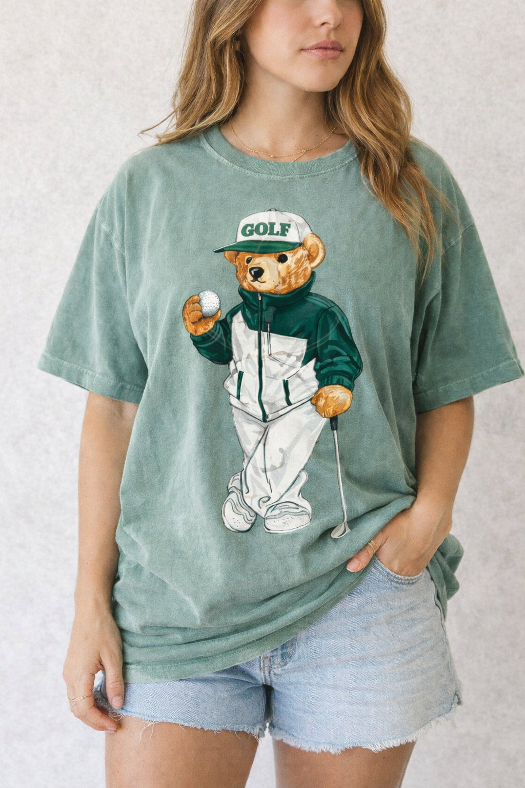 Golf Bear Comfort Shirt, Masters Inspired Golf Tee, Preppy Golf Graphic Tee, Vintage Golf Shirt, Boutique Golf Tee, Vintage Bear Shirt CF04