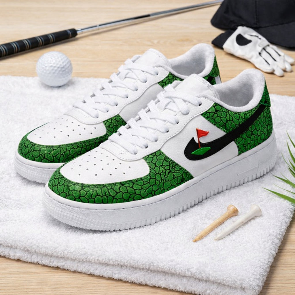 Green Course Golf Sneakers, Personalized Golf Shoes for Men/Women, Custom Sport Shoes, Custom Golf Shoes, Unique Gift for Golf Lover SHGTP24