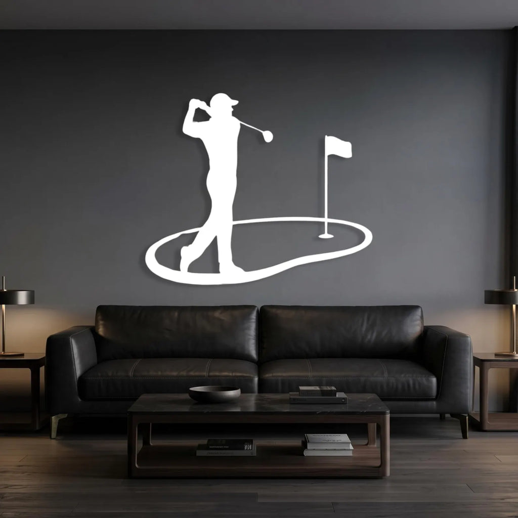 Golf Metal Wall Art – Golfer Silhouette Decor for Man Cave or Office Zeki Gözel. MWAGTP14