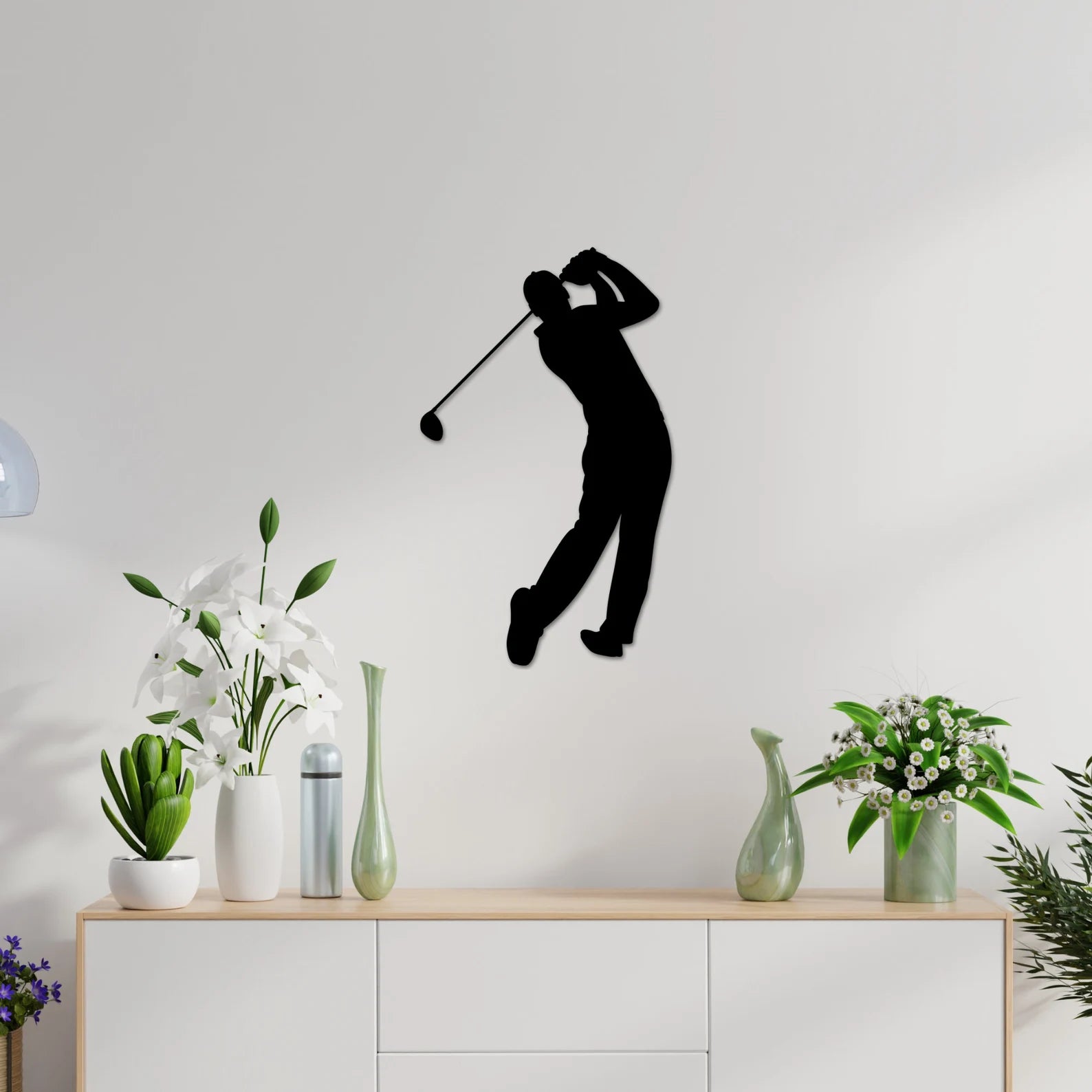 Golfer Silhouette, Golf Art, Metal Golf Art, Metal wall Art, Gift for Golfer, Golf Silhouette, Golf Club, 19th hole. MWAGTP06