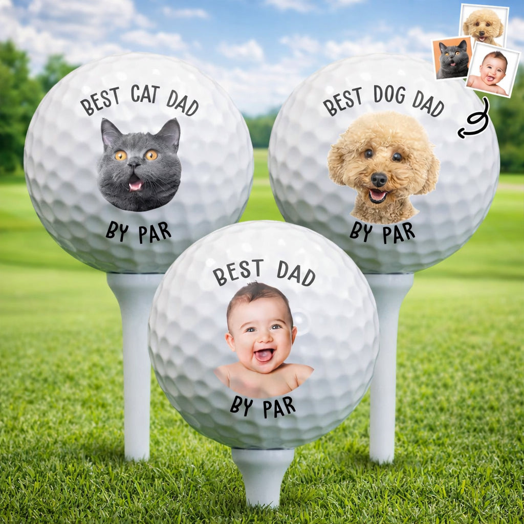 Personalized Photo Golf Balls, Funny Custom Name Photo/Pet Golf Balls, Prank Golf Gift for Him CTGB01