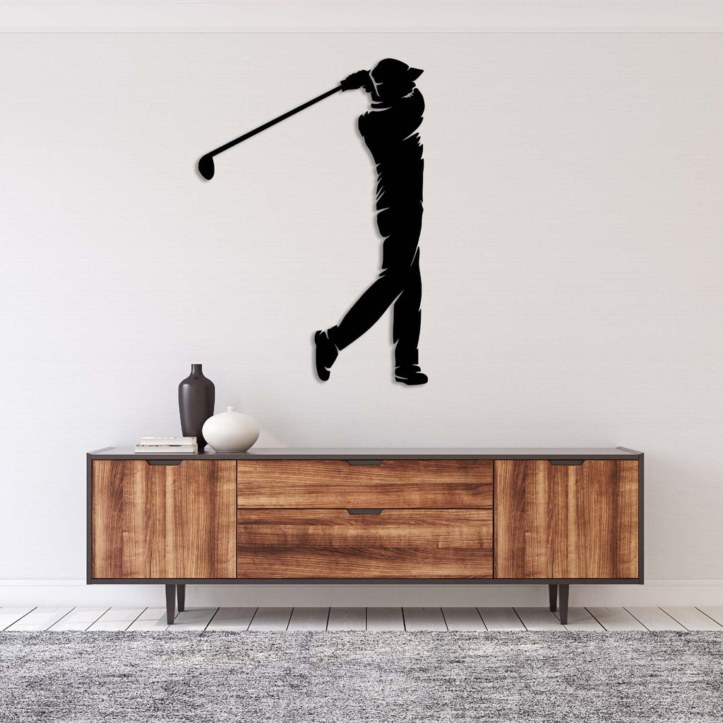 Golf Swing Metal Wall Art: Golfer Gift, Man Cave Decor Sam. MWAGTP04