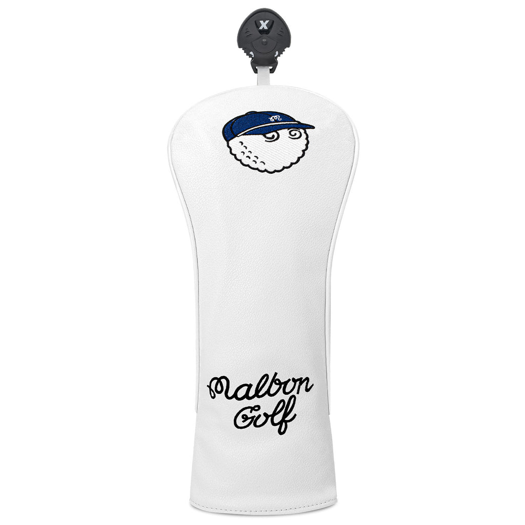 White Fisherman Golf Club Protective Cover, Thickened Waterproof Pu Embroidery, Driver and Fairway Wood Club Head Cover. GHGOLF3