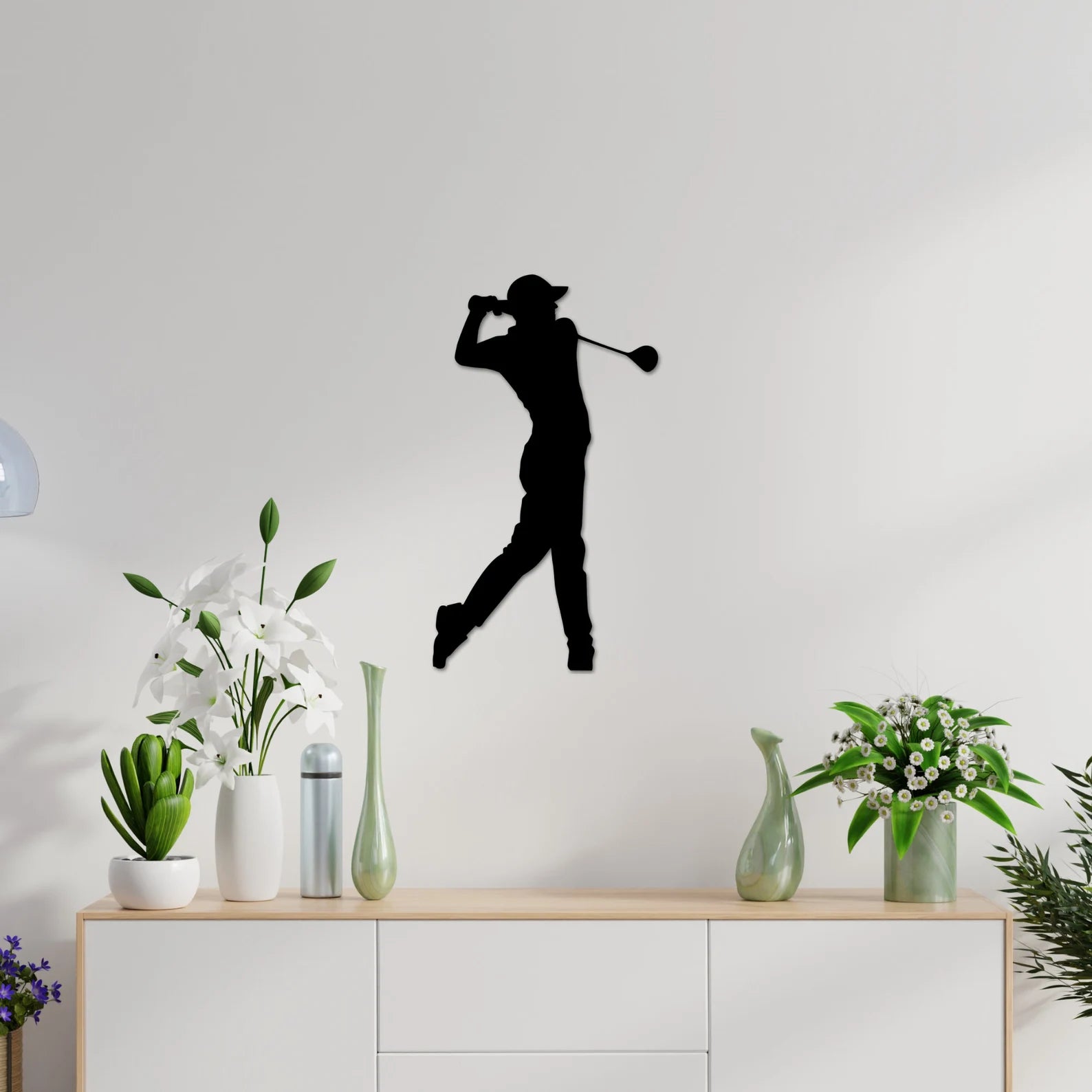 Golfer Silhouette, Golf Art, Metal Golf Art, Metal wall Art, Gift for Golfer, Golf Silhouette, Golf Club, 19th hole. MWAGTP08