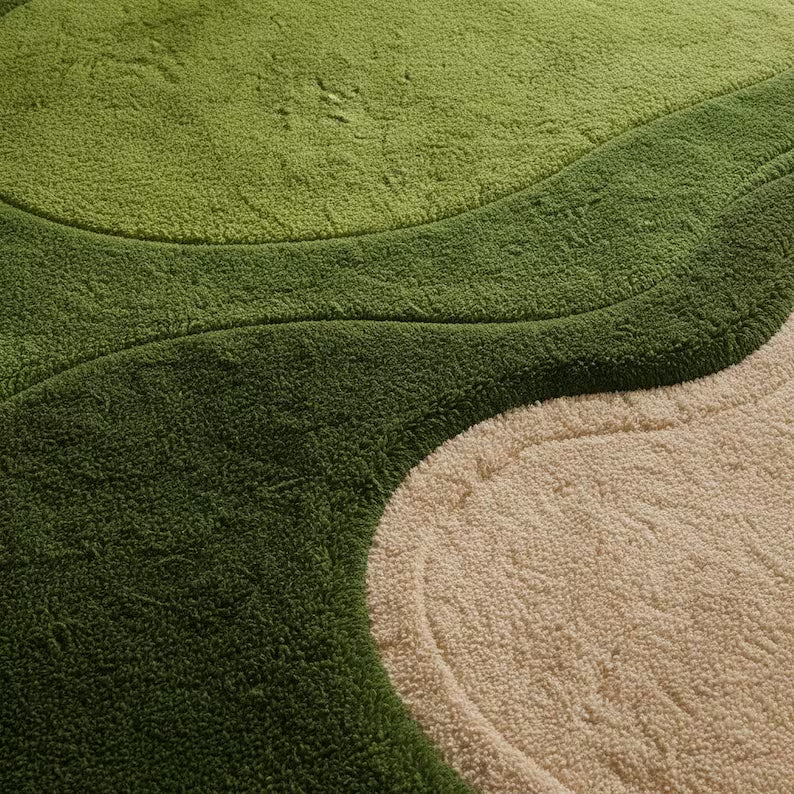 Golf Course Area Rug, Round Golf Green Rug, Sports Theme Carpet, Golf Lover Gift Rug, Putting Green Inspired Area Rug,Golf Course Home Decor. RGTP23