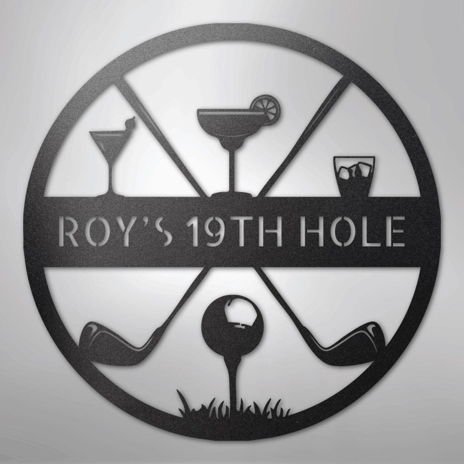 Personalized 19th Hole Metal Sign Golf Bar Decor Custom Golf Name Sign Outdoor Bar Sign Golfer Gift Man Cave Wall Art. MWAGTP05