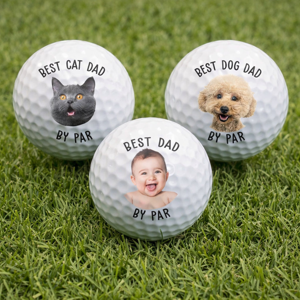 Personalized Photo Golf Balls, Funny Custom Name Photo/Pet Golf Balls, Prank Golf Gift for Him CTGB01