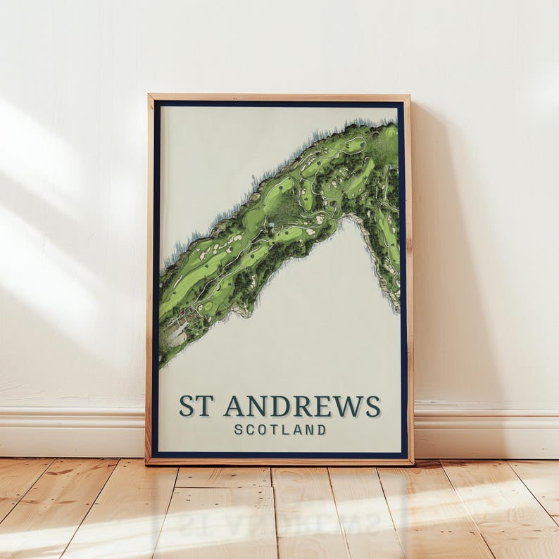 Set of 3 Famous Golf Courses Prints (Augusta, Pebble Beach, St Andrews), Masters Golf Posters, Golf Poster For Home Decor, Vintage Art Poster PTGTP17