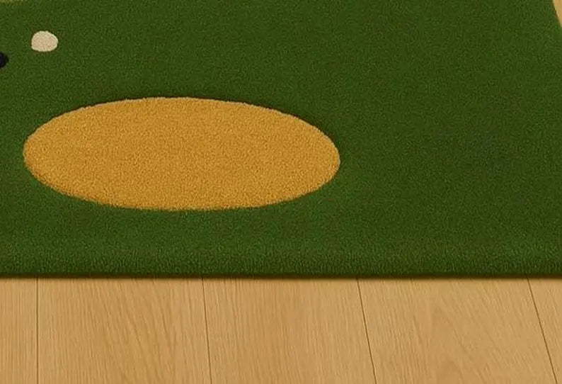 Hand Tufted Golf Green Abstract Area Rug, Modern Minimalist Living Room Carpet . RGTP13