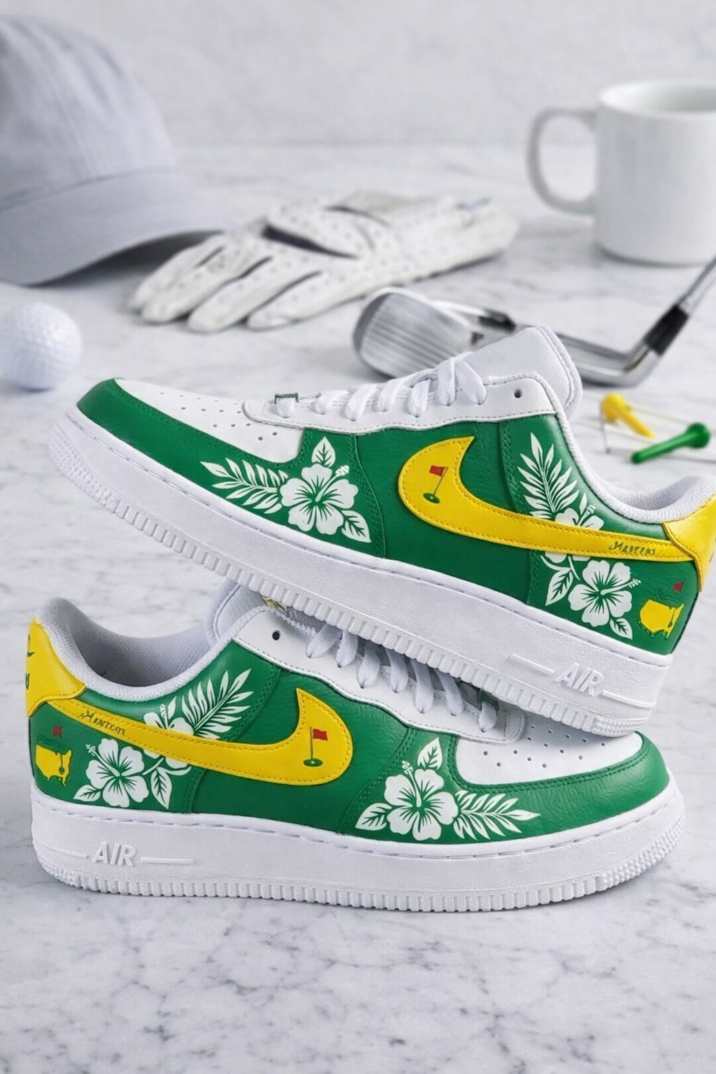 Hibiscus Tropical Golf Sneakers, Tropical Floral Golf Shoes, Custom Golf Sneaker, Unique Golf Gift for Golf Lovers SHGTP14