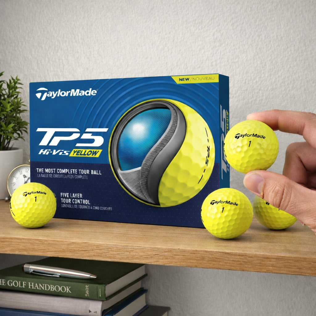 TaylorMade TP5 Yellow Golf Balls, Best Golf Balls, Premium Golf Balls, Golf Lover Gift