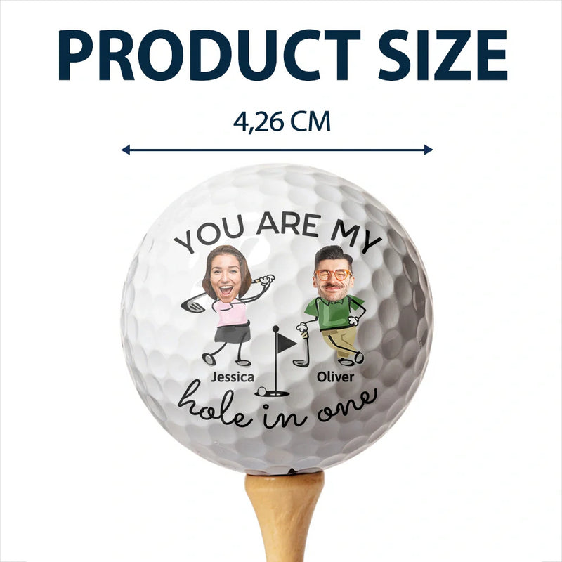 Custom Photo You Are My Hole In One Golf Ball, Personalized Golf Ball, Mom Dad Golf Ball Gift, Couple Golf Ball CTGB04
