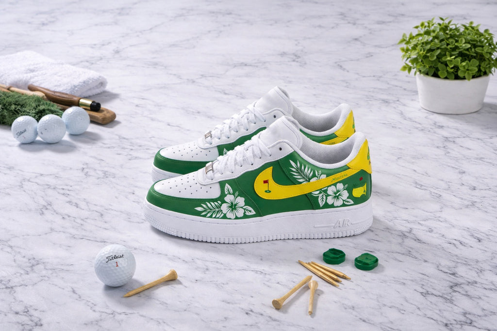 Hibiscus Tropical Golf Sneakers, Tropical Floral Golf Shoes, Custom Golf Sneaker, Unique Golf Gift for Golf Lovers SHGTP14