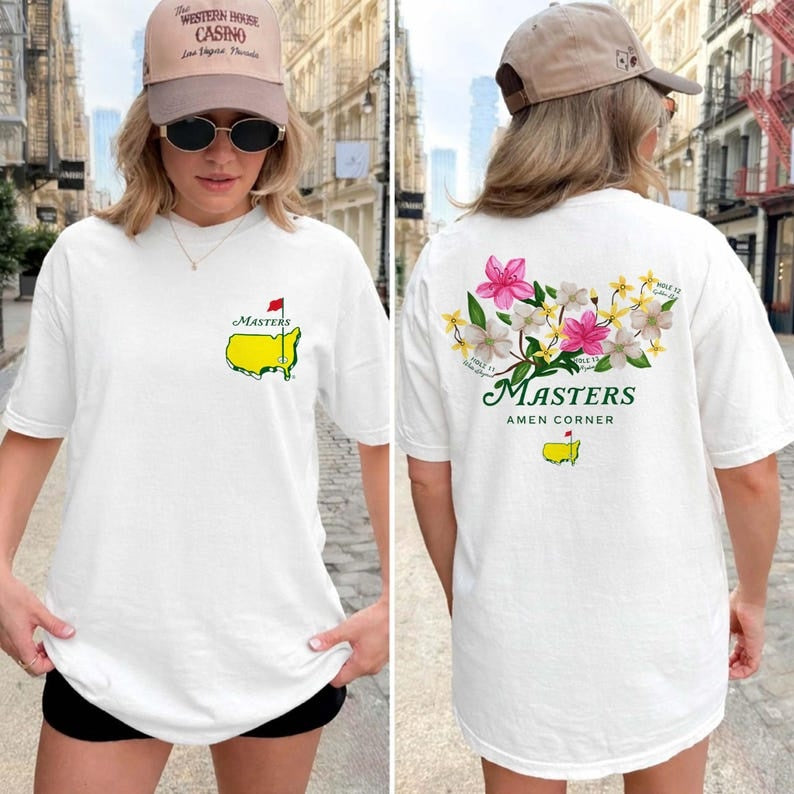 Amen Corner Floral Golf Shirt, Masters Inspired Tee, Spring Golf Apparel Shirt, Floral Golf Style, The Master Golf 2026 Shirt SGTP04