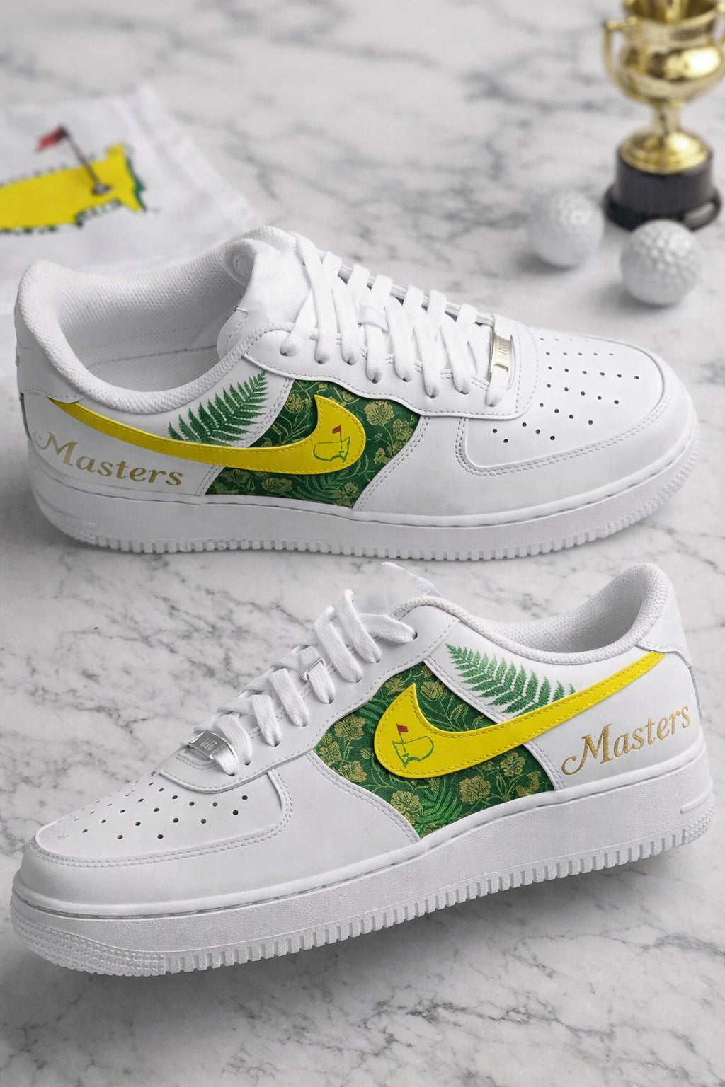 Masters Inspired Custom Golf Sneakers, Master Tournament Style Shoes for Men & Women, Unique Gift for Golf Lovers SHGTP12