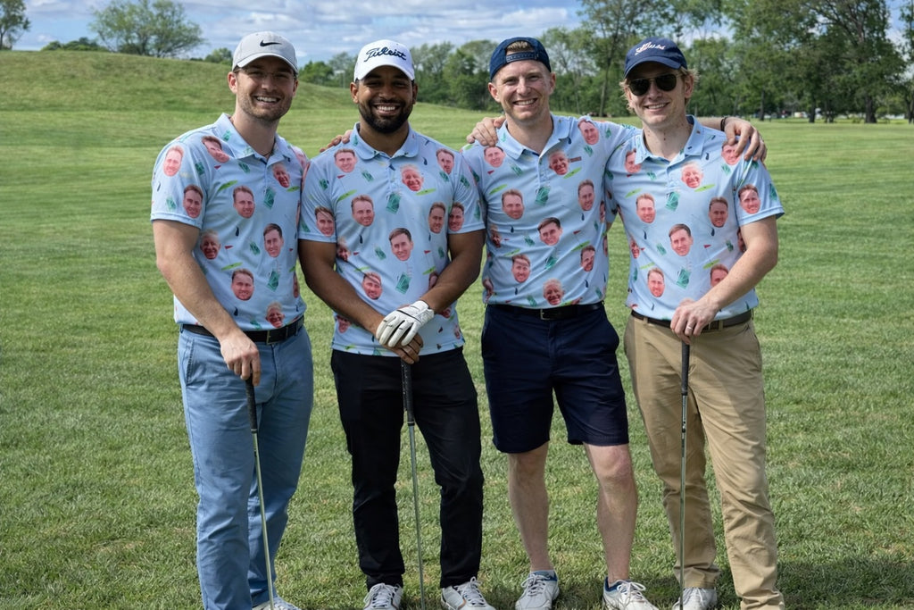 Custom Photo Polo Shirt for Golfer, Funny Golf Pattern On Polo Shirt, Personalized Short Sleeve Golf Shirt, Custom Polo for Golfer, Custom Polo Shirt Gift PLSGTP12
